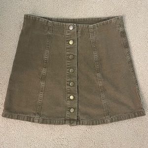 Corduroy mini skirt